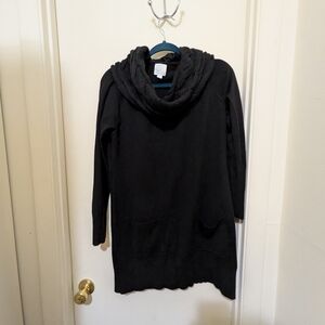 NY & C New York & Company Black Cowl Neck Tunic Sweater – Size M